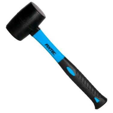Imagem de Martelo De Borracha Cabo em Fibra 27cm Fixtec FHRH90016 Alta Resistênc