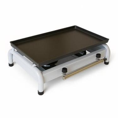 Imagem de Fogão 2 Bocas com Chapa para Lanche Alta Pressão Potente Já incluso Ma