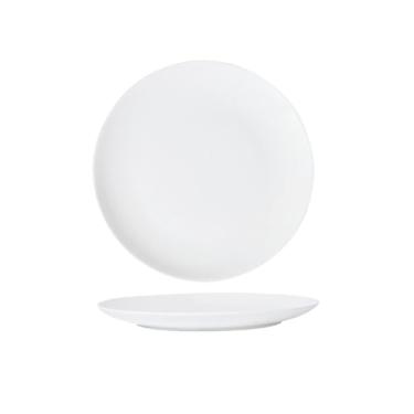 Imagem de Prato de sopa criativo de cor sob o esmalte quadrado branco puro em estilo chinês para uso doméstico - prato plano de disco lunar de 20 cm