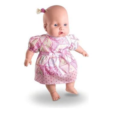 Imagem de Boneca Menina Super Macia Bebê Judy 45cm Milk Brinquedos 468 - Napoles