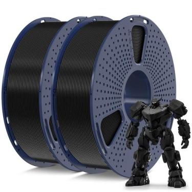 Imagem de Filamento de impressora 3D SUNLU PETG 1,75 mm 2 kg Pacote preto+preto