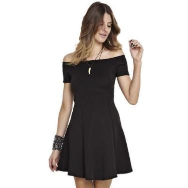 Imagem de Vestido Diluxo Rodado Casual Preto, GG, Preto, Mulher