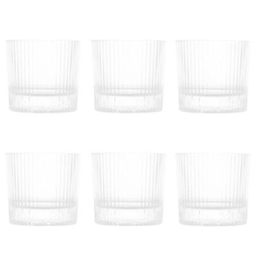 Imagem de Conjunto de Copos de Cristal para Água/Whisky 6 Peças 300 ml Lines Wolff