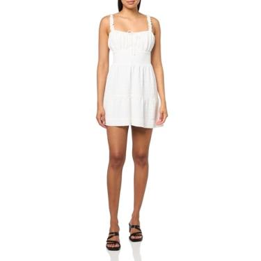 Imagem de Show Me Your Mumu Mini vestido feminino Rosie, Guingão branco, M