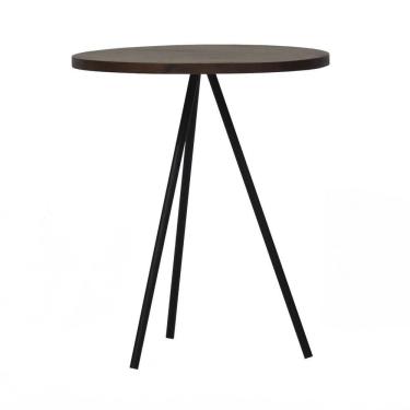 Imagem de Mesa Lateral Redonda Trilegal ø420x530 Preto-pinhão