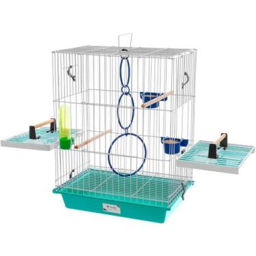 Imagem de Gaiola Calopsita Mansa Aves Pássaros Luxo Com Acessórios Completa - Vi