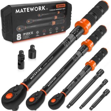 Imagem de Conjunto de chaves de torque Matework 8PCS 1/4 3/8 1/2 polegada 10-220 pol.lb