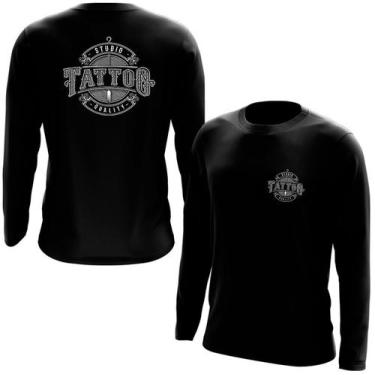 Imagem de Camiseta Manga Longa Studio Tattoo - norte uniformes, Preto, G2