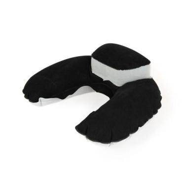 Imagem de Almofada de Pescoço Inflável com Encosto para Cabeça Preto - Bagaggio,