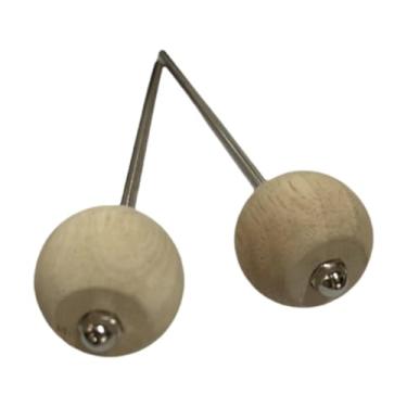 Imagem de Milageto Batedor de Bumbo de Madeira, Martelo de Pedal de Bumbo, Haste de Metal Leve, Substituição Resistente, Batedor de Pedal de Bumbo, 1 Par