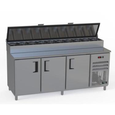 Imagem de Balcão Condimentador Sobreposto Refrigerado Venâncio 200cm Linha Prime