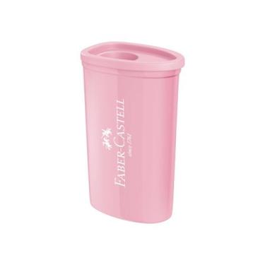 Imagem de Apontador com depósito FABER-CASTELL Triangular Pastel, Rosa