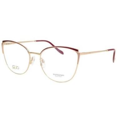 Imagem de Óculos de Grau Ana Hickmann Dourado Vinho AH10011 07A-56-Feminino