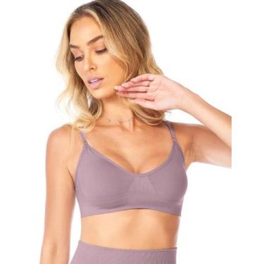 Imagem de Sutiã Top Básico Microfibra sem bojo sem Aro Zee Rucci, Lilás, M