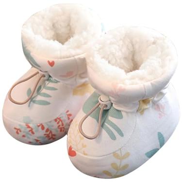 Imagem de Botas de inverno para bebês meninas com cordão macio sola macia sapatos de inverno fofos para bebês meninas e meninos., 11 cm, One Size
