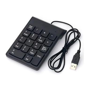 Imagem de Teclado Numérico USB com Fio KP-2003a, Layout Português Brasil, Preto
