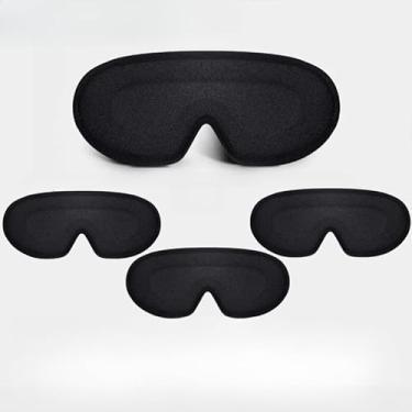 Imagem de Máscara De Dormir 3D Tapa Olhos Blackout Ajustável Para Descanso e Viagens (4un，Preto)