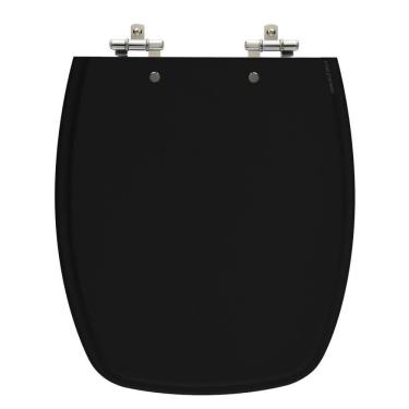 Imagem de Assento Laqueado Primula Preto Tampa Para Vaso Fiori Em Mdf