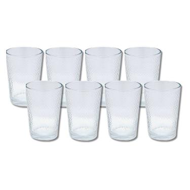 Imagem de Kit 8 Copos De Vidro Transparente 200ml Transparente Suco Agua