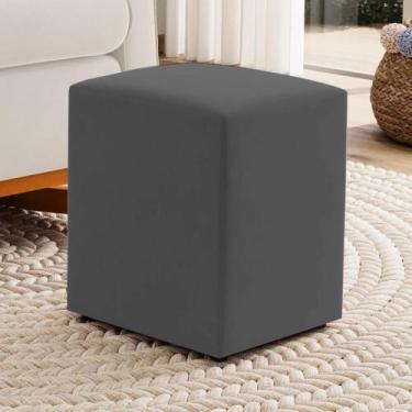 Imagem de Puff Moderno Apoio De Pé Decorativo Conforto Banqueta - Realizar, Cinz