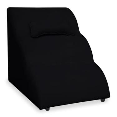 Imagem de Escadinha Nuvem PET Cachorro Gato Veludo + Brinde Pet, Rampa para Cães e Gatos Subir na Cama Conforto e Segurança para Seu Companheiro(PRETO)