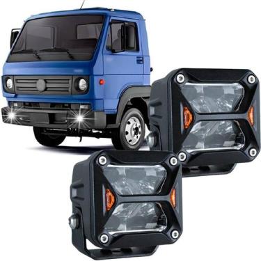 Imagem de Farol Auxiliar Caminhão Carreta 4 Leds 20W 1800Lm 12/24V - Shocklight