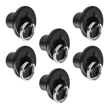 Imagem de Ioensy 6 peças de tampas de extremidade de persianas de rolo, fácil instalação, simples, à prova de intempéries, com anéis de substituição para acessórios de, Preto