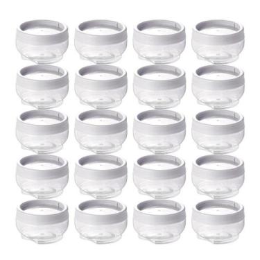 Imagem de Kit 20 Potes Gire e Trave Organizadores Empilháveis com Rosca 155ml Pl