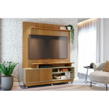 Imagem de Painel Ares para TV de até 75 polegadas (COM RODÍZIOS) - Cumaru Opala - Madetec