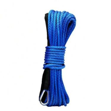 Imagem de Cabo De Guincho Sintético UHMWPE De 6mm 15m 7700lbs Para Reboque De Ca