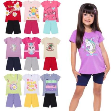 Imagem de Kit Sortido conjunto infantil menina 6 Peças de Roupas Bebê Menina Con