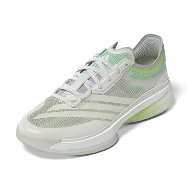 Imagem de adidas Tênis de basquete unissex adulto Adizero Select 2.0, Zero Metálico/Cinza/Limão Burst, 14 Women/13 Men