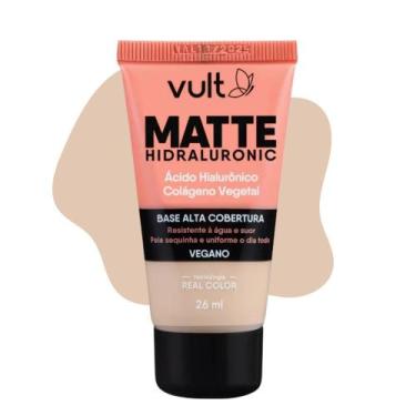 Imagem de Base Líquida Alta Cobertura Cor V120 Matte Hidraluronic Colágeno Vegan