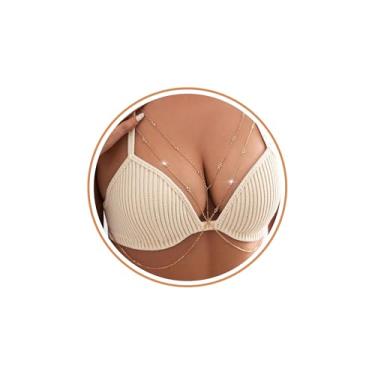 Imagem de Sistble Corrente corporal para mulheres, sutiã biquíni, corrente de cintura de barriga, correntes douradas para o corpo, joias de verão, presentes para mulheres, Normal Size, Aço inoxidável, Sem Pedra