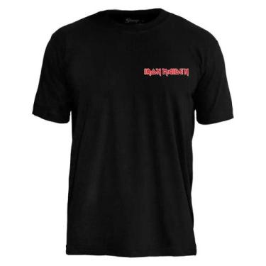 Imagem de Camiseta de Banda Iron Maiden em Algodão Estampa Oficial - Stamp Rockw