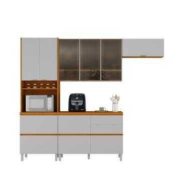 Imagem de Cozinha Completa Itatiaia Lumina 270cm Em Madeira Mdf Cinamomo/fendi