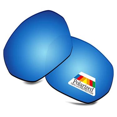 Imagem de Bwake Lentes de reposição para óculos de sol Oakley Plazma/Plazma Asian Fit OO9019/OO9019A - Azul gelo polarizado