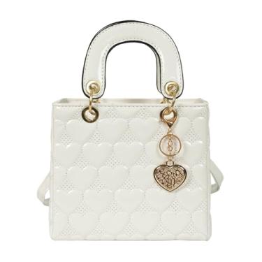 Imagem de DISSONA Bolsas e bolsas para mulheres, moda feminina, couro envernizado, poliuretano, alça superior, bolsa tiracolo, Branco grande