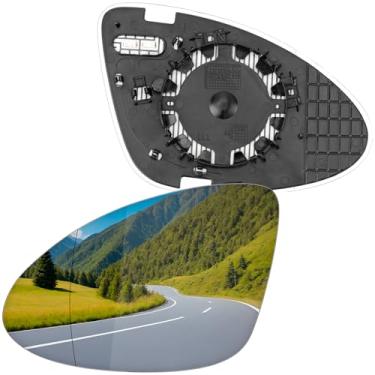 Imagem de LOIYLLEN Substituição do espelho lateral do motorista para Porsche Cayenne 92A 2015 2016 2017 2018 - Vidro do espelho do lado esquerdo, vidro dos espelhos retrovisores com aquecimento elétrico