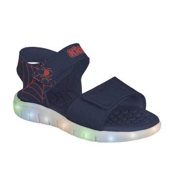Imagem de Sandália Infantil Menino Kidy Wave Light Luzes LED Azul