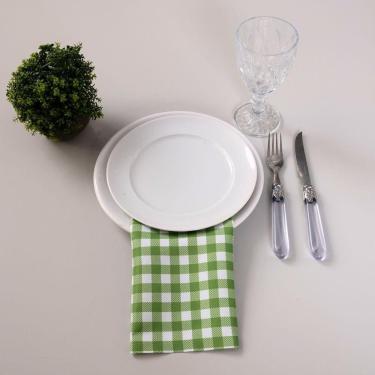 Imagem de Kit 2 Guardanapos De Tecido Estampado Allegra 2 Peças 35cm X 35cm 100% Poliéster - Xadrez
