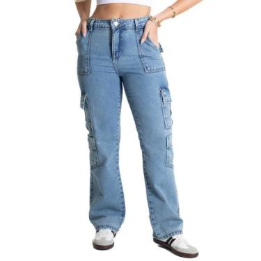 Imagem de Calça Jeans Sawary Reta - 280970 - Azul médio 40, Azul, 40