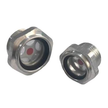 Imagem de M10/12/14/16/20-M60 macho métrico 1/10.2 cm 3/20.3 cm 1/5.1 cm 3/10.2 cm 2.5 cm -5.1 cm BSP NPT Janela de vidro de mira de alumínio uso para torno de compressor de ar (M39x2.0)