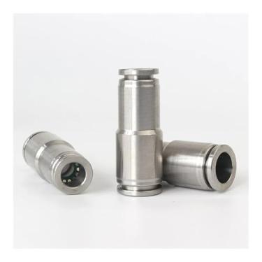 Imagem de Conector reto pneumático PU/PG 4-16 mm OD mangueira de ar reduzindo 8-6 mm 304 inoxidável conector rápido encaixe de ar encanamento (PG 14-12 mm)