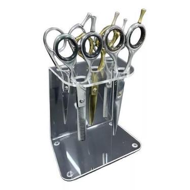Imagem de Suporte Acrílico para Tesouras  Organizador Profissional para Barbeari