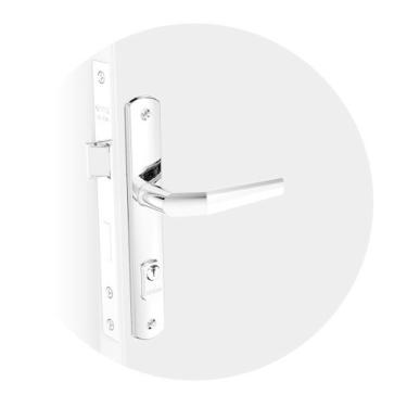 Imagem de Fechadura Perfil Estreito Popline Externa Espelho Cromado 20mm (20x53 