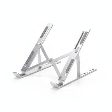 Imagem de Suporte Ergonomico em aluminio para Notebook Portátil Ajuste de altura Com detalhes em silicone