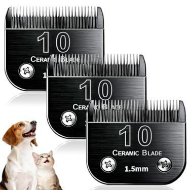 Imagem de Lâminas de reposição para tosadores de cães compatíveis com cortadores de cachorro Andis, a maioria dos cortadores de animais de estimação OsterA5, Wahl KM Series (preto (10))