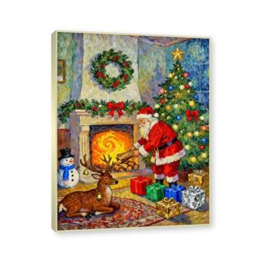 Imagem de Moldura de champanhe. Pôster de Natal de casa de fazenda, impressão de férias de núcleo de inverno, decoração de parede de Natal vintage para decoração de galeria de quarto de casa de fazenda. A84. 70