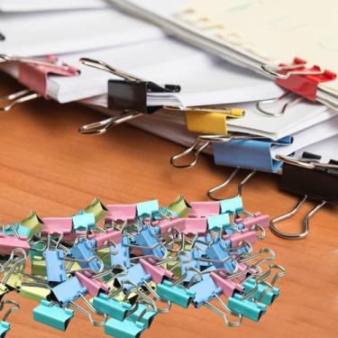 Imagem de Fichário de folhas soltas/mola - plástico durável, comporta 200 folhas para escritório/organização doméstica - cor 60 peças (15 mm)